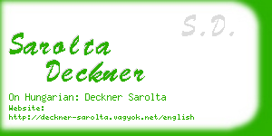 sarolta deckner business card